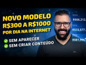 Leia mais sobre o artigo 🔴 Aula 01 – Novo Modelo, R$300 a R$1000 por dia na internet, sem aparecer, sem criar conteúdo